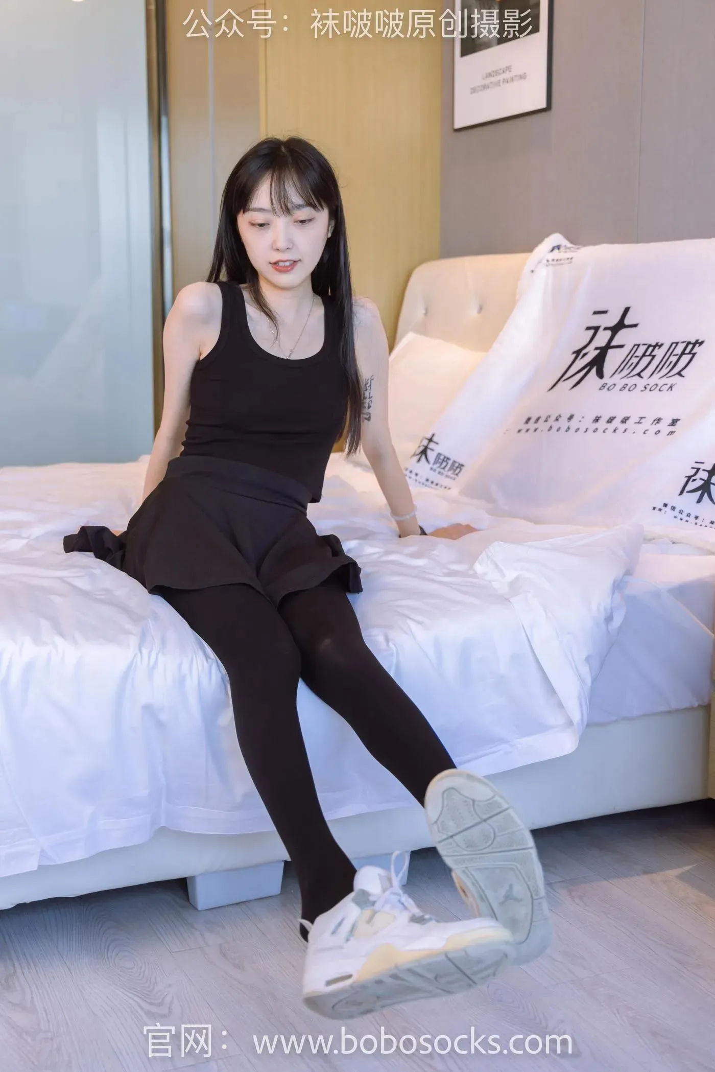 [BoBoSocks袜啵啵]NO.130 稚予-两双穿脏篮球鞋、厚黑丝 [145P]插图9
